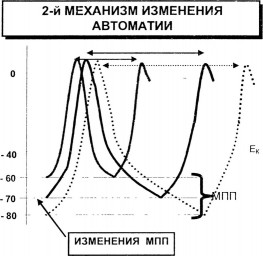 Таблица №13: 2-й механизм изменения автоматии