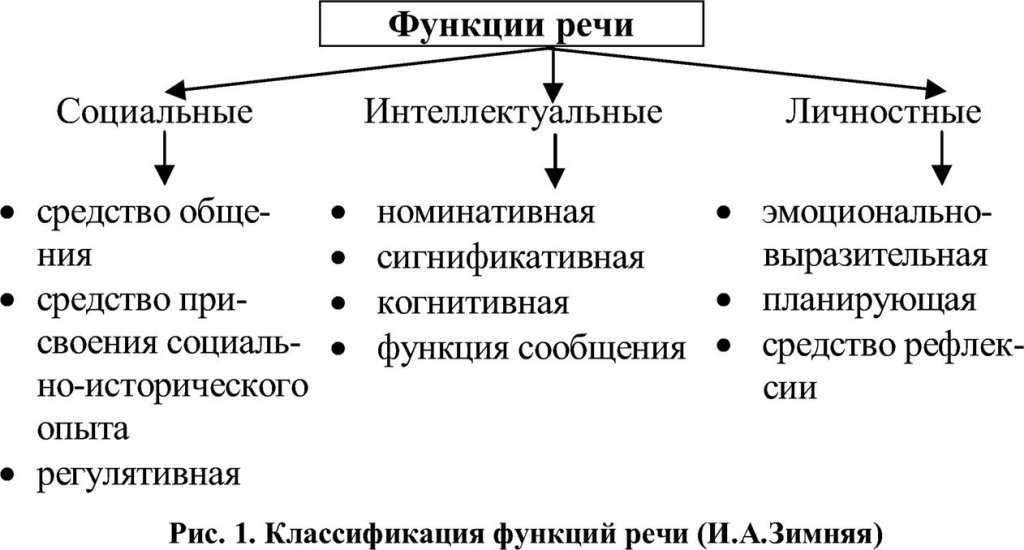Классификация функций речи (И.А.Зимняя)