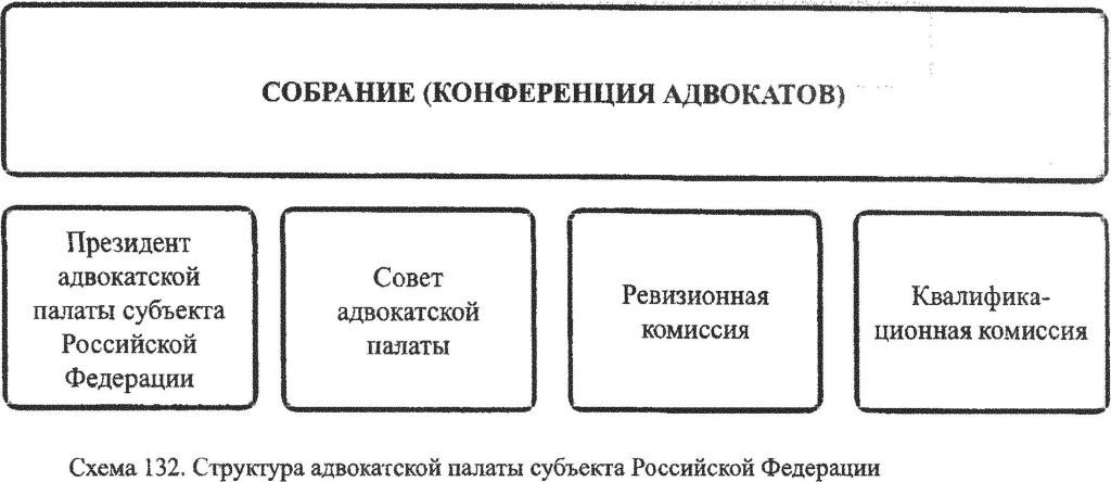Структура адвокатской палаты субъекта РФ